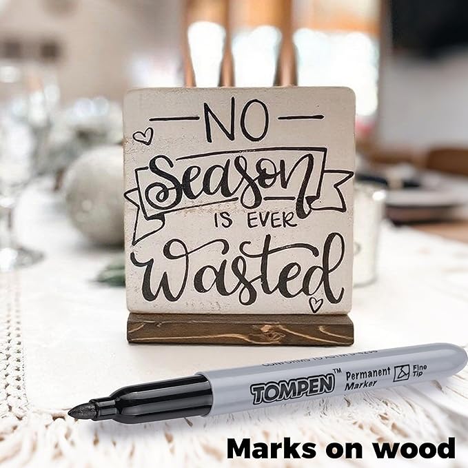 Black Permanent Markers,Fine Tip,160 Pack Bulk,Waterproof Permanent Marker Pens with Quick Drying on Wood,Plastic,Paper,Metal,Mirror for Office School Classroom Home