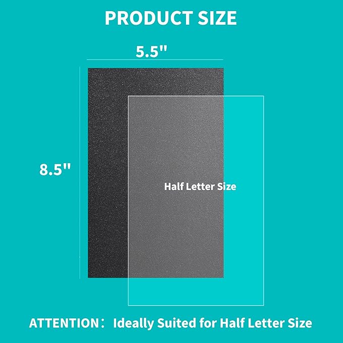 Binditek 100 Pack Binding Covers and Backs Set, 5.5 x 8.5 Inches, 50 Clear PVC (8Mil), 50 Sand-Textured Polycovers (12Mil), Half Letter Size