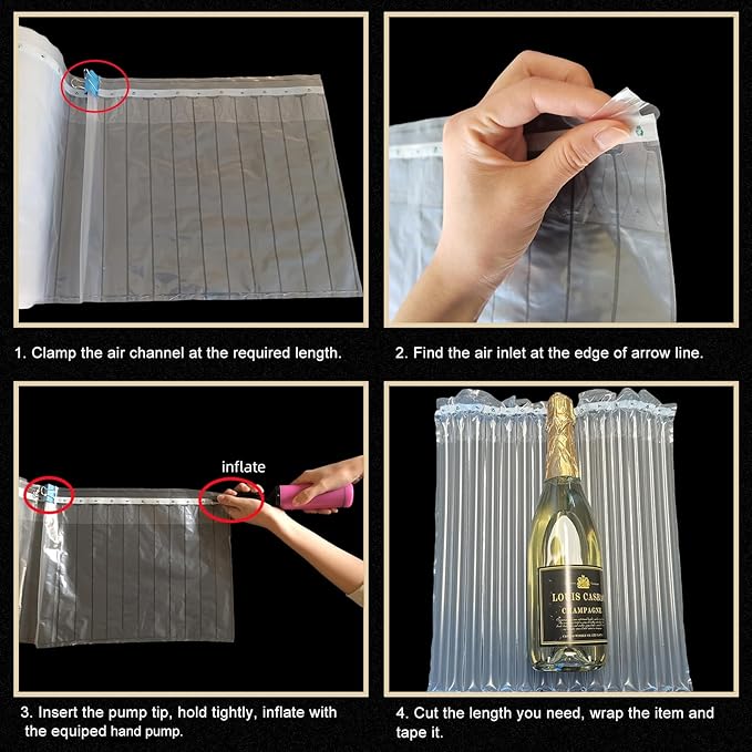 Large Bubble Cushioning Wrap for Packing 13.7inch*100feet, Inflatable Big Air Pillows for Shipping & Heavy Duty Moving Supplies Recyclable Packing Material for Fragile Items Shipping Supplies