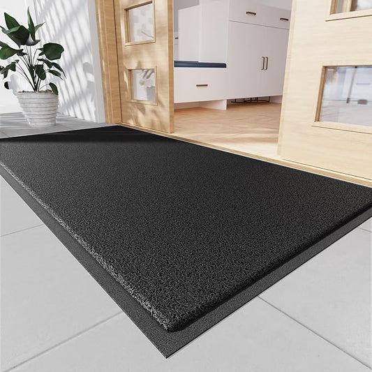 Sturdy Front Door Mat, 60" x 36" Heavy Duty Indoor Outdoor Doormat for Entryway, Fade Resistant, Waterproof Low Profile Entry Mat, Non Slip Welcome Mat for Outside Entrance, Patio, Home