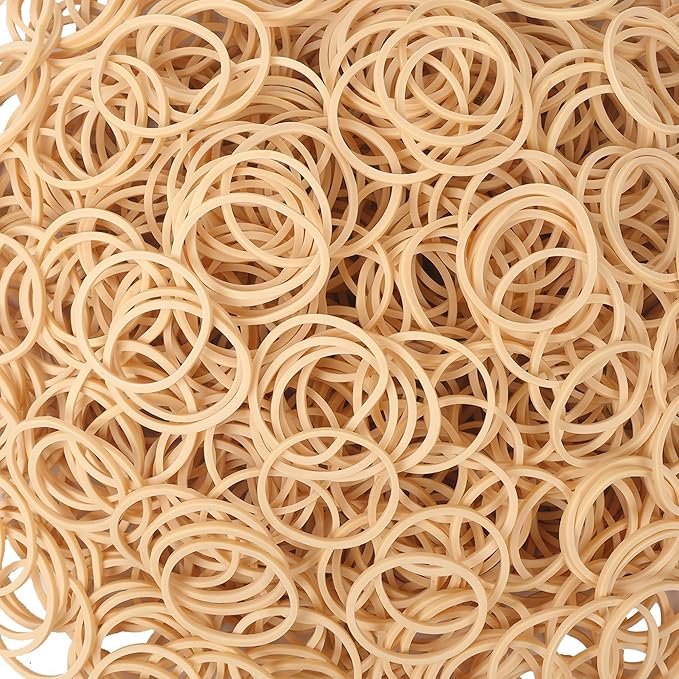 Rubber Bands Size #10 Beige 600 pcs Elastic Rubber Bands for Office Supplies money Trapped flowers