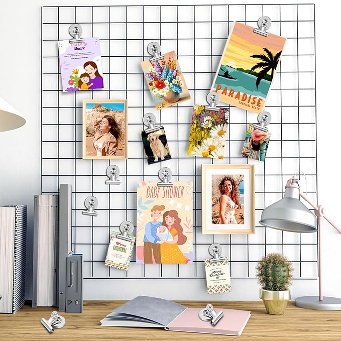 20 Pack Fridge Magnet Refrigerator Magnets, Strong Magnetic Clips, Heavy Duty Clip Magnets for Photo Displays, Whiteboard Magnets for Home, Office, Classroom