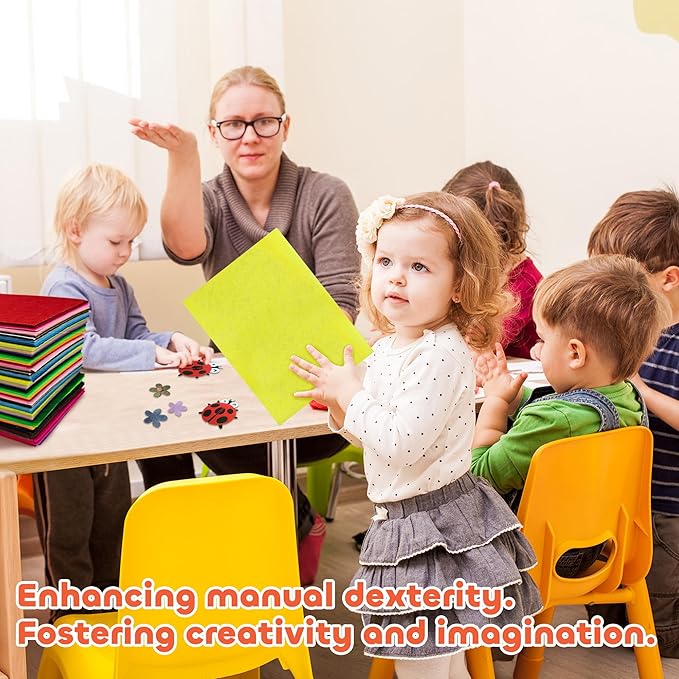 Felt Fabric Sheets, 120 PCS 12 x 8 Inch Felt Squares for Crafts 40 Assorted Color 1 mm Thickness Felt Sheets for DIY Craft School Sewing Projects