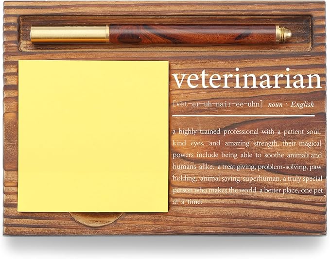 Veterinarian Appreciation Gifts for Vet Sticky Note Holder, Thank You Gift Veterinary Graduation Week Gifts Self-Stick Note Pad Holders for Animal Doctor TZP72