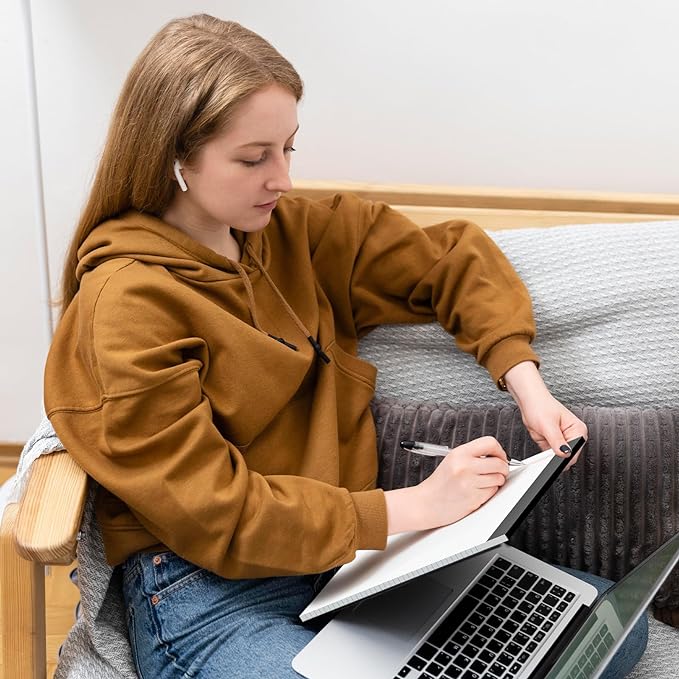 12 Pack of Legal Pads 8.5 x 11.75 College Ruled Notebook White Paper Note Pad Narrow Ruled 30 Sheets Notepads Perforated Writing Pad Clear Print 8x11 Legal Pads Pads of Paper