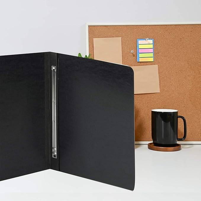 OLYMPX 50 Pcs of 3” Capacity Premium Metal Prong Paper Fastener Complete Set, 8.5 Inch Base with Standard 2-Hole Punch Compressor for Paper File Folder, 50 per Box