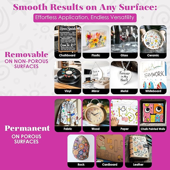 Loddie Doddie Liquid Chalk Markers (24-Pack) - Dust-Free Erasable Pens for Windows, Glass, Chalkboard & Blackboard - 6mm Reversible Bullet & Chisel Tip