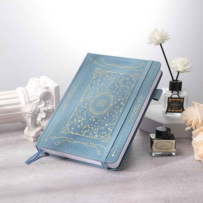 TIEFOSSI Dotted Notebook, 160gsm Thick Paper, Hardcover Dot Grid Journals for Women Men, 192 pages, for Travel, School and Office Use