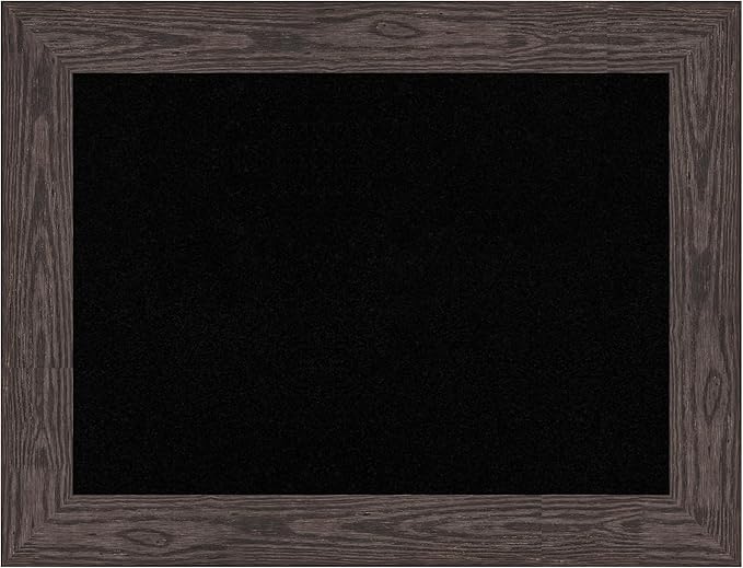 Amanti Art Black Cork Board for Wall, 26x34 Vision Board with Black Wood Frame, Medium Corkboard Office Decor for Home Organization, Country Rustic Corkboard Pinboard to Display Items for Home