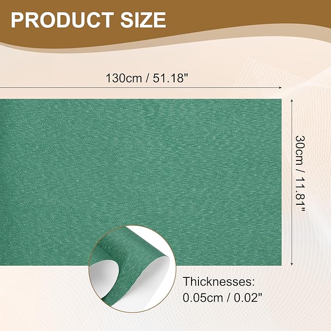 PATIKIL Book Binding Cloth, 51 x 11 Inches Book Cloth for Binding Repairing Fabric Surface Paper Backed Bookbinding Supplies, Dark Green