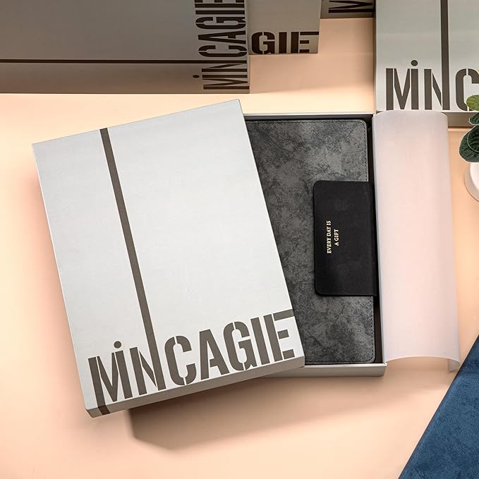 Leather Journal for Men 320 Pages B5 Large Journaling Notebooks with 100 GSM Thick Paper Journals for Writing Notebook for Men & Women with Buckle Closure Work Diary, 7.28" x 10.23", Grey