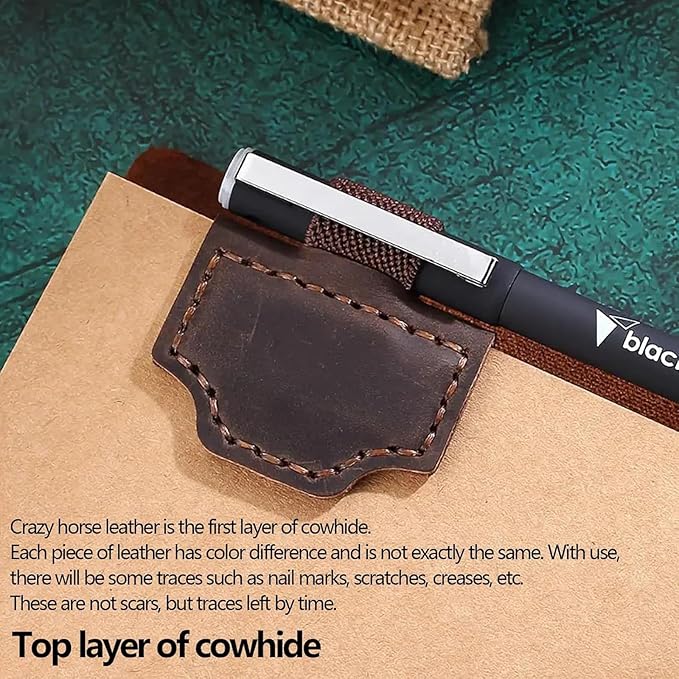 Bookmark with Pen Holder, 2026 New Bygonemark Personalized Magnetic Leather Bookmark, Strong Magnetic for Any Book, Handmade Page Mark Colorful for Booklovers (Red, J)