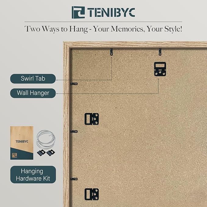 20x24 Oak Poster Frame 3 Pack, Natural Solid Wood Picture Frame, Wall Gallery Frame