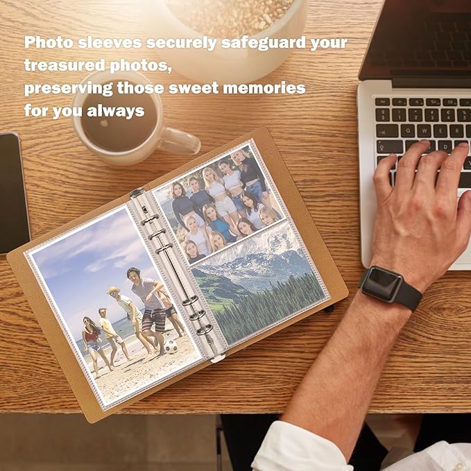 Refillable Address Book Binder with Alphabetical Tabs, 648 Entry Space Large Print Telephone Book, PU Leather Contact Book with Tabs & Pockets & Pen for Seniors Office Home