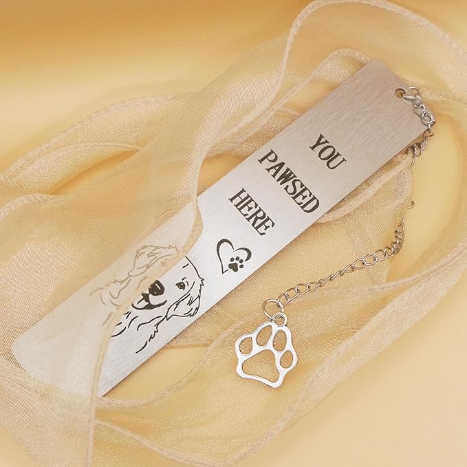 Funny Dog Bookmarks for Book Lovers Dog Lovers, Golden Retriever Gifts Book Marks for Reading Women Men, Cute Birthday Christmas Stocking Stuffers Gifts for Friends Bookish Reader