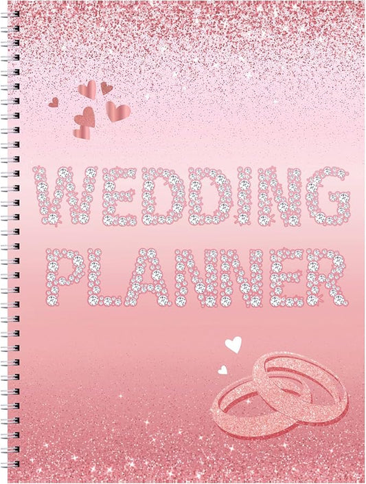 Wedding Planner Book and Organizer, Planner for Wedding Preparations, Wedding Planning Book for Newlyweds, with 12-Month Countdown Checklist for a Comprehensive Wedding Plan (11"× 8")