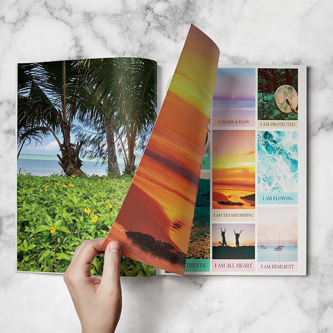 EggSun Vision Board Supplies with 1200+ Images & Quotes Collage Magazine Book, Wall Clip Art Scrapbook Journal Kit for Vision Board Making Beginners Women Men Teen Girls Coquette Room Decors(No Tear)