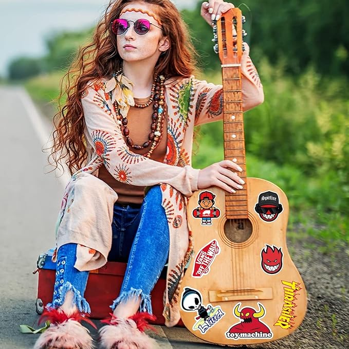 Skateboard Stickers 100Pcs/Pack Cool Waterproof Stickers for Laptop Water Bottle Suitcase Phone, Skateboarding Stickers Decal for Teens Boys Adults