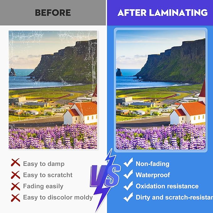 CAREGY Thermal Laminating Pouches, Holds 8.5 x 11 Inch Sheets,200 Pack Laminating Sheets, 3 Mil, 9 x 11.5 Inches Lamination Sheet Paper for Laminator, Clear, Letter Size, Office and School Supplies