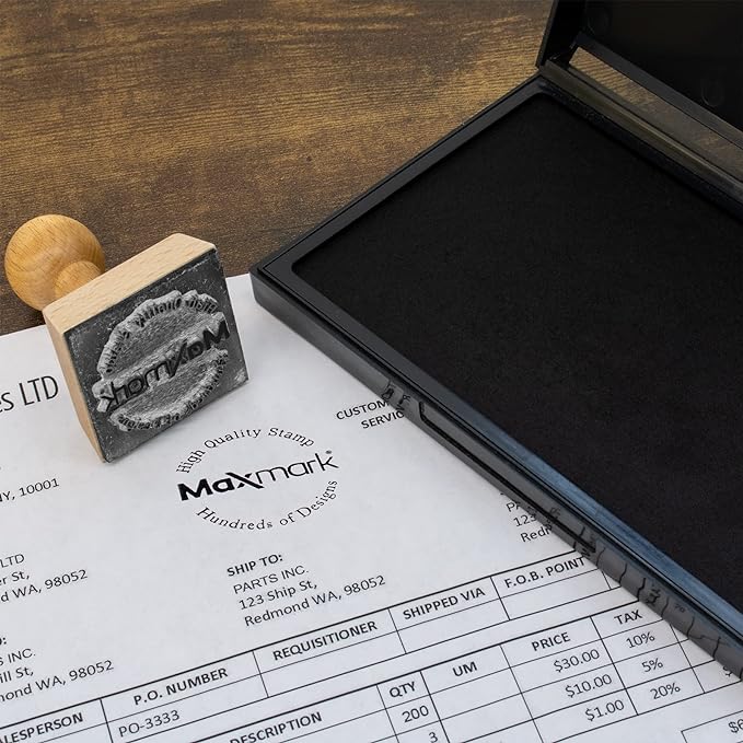 MaxMark Large Dry Stamp Pad - 4-1/4" by 7-1/4" - Premium Quality Felt Pad