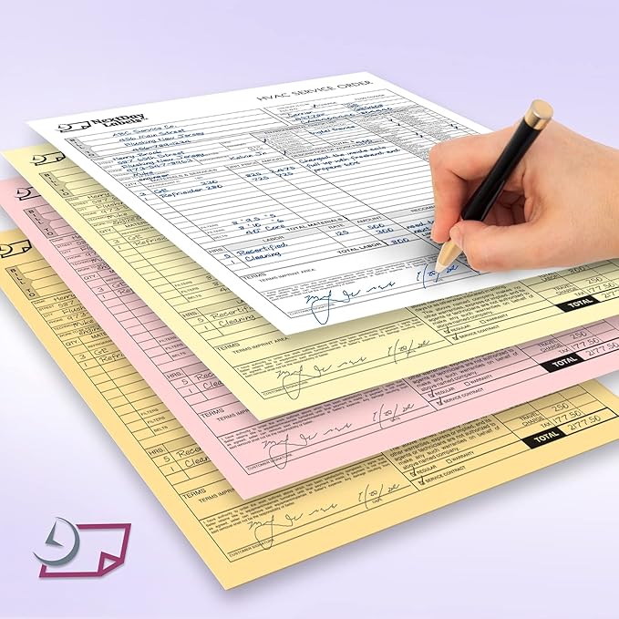 NextDayLabels - Superior Carbon-Less NCR, Pre Collated Paper, 500 Sheets Per Pack (8-1/2" x 11" 4 Part Reverse, 5915)