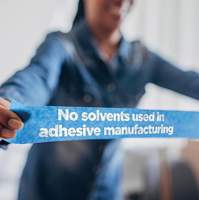 ScotchBlue PROSharp Painter's Tape 1.5 Inch Wide (1.41 in x 60 yd) 3 Rolls Blue Tape Protects Surfaces and Removes Easily, Edge-Lock Tape for Indoor and Outdoor Use (2093+-36AC3)