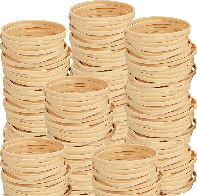Rubber Bands Size#32 (3” x 1/8”) Elastics Band 220pcs Beige Rubber Bands for Office Supplies Home School
