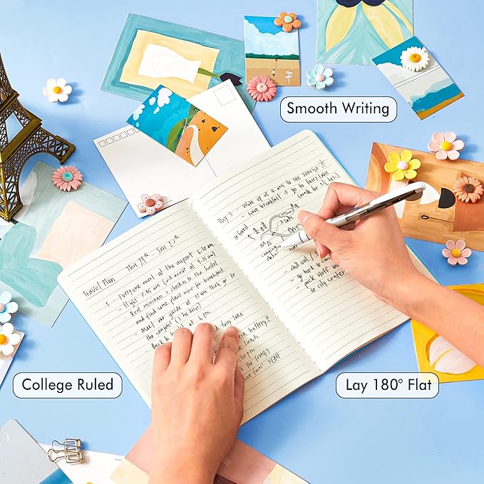 36 Pack Soft Cover Journal Bulk, Feela Lined Blank Travel Journal for Women Men Writing, Notebooks College Ruled for Work, Note Taking Notebook School Business Supplies, 8.2” x 5.5”, A5, Blue