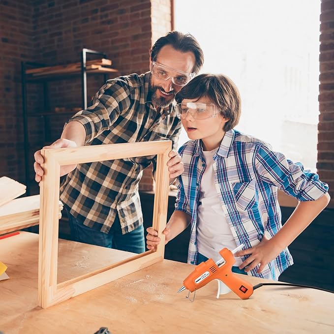 ROMECH 20W Mini Hot Glue Gun with 30 Glue Sticks Set, Fast Preheating Hot Glue Gun Kit Heavy Duty Gluegun for Craft, DIY, Repairs (Orange)