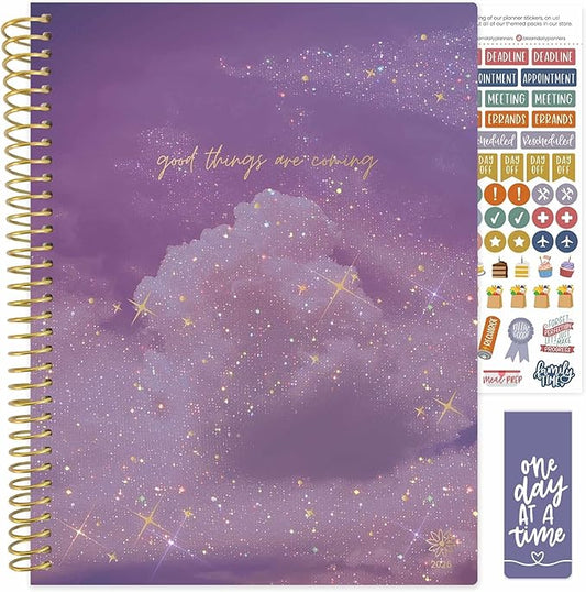 bloom daily planners 2026 Planner (January to December) - 8.5” x 11” Weekly & Monthly Dated Agenda Organizer Book with Stickers & Tabs - Flexible Soft Cover - Good Things Are Coming