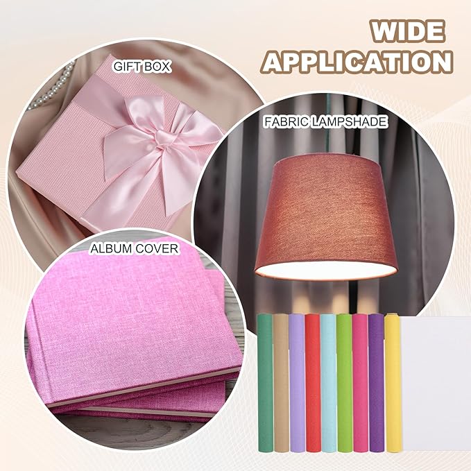 PATIKIL Book Binding Cloth, 51 x 11 Inches Book Cloth for Binding Repairing Fabric Surface Paper Backed Bookbinding Supplies, Yellow