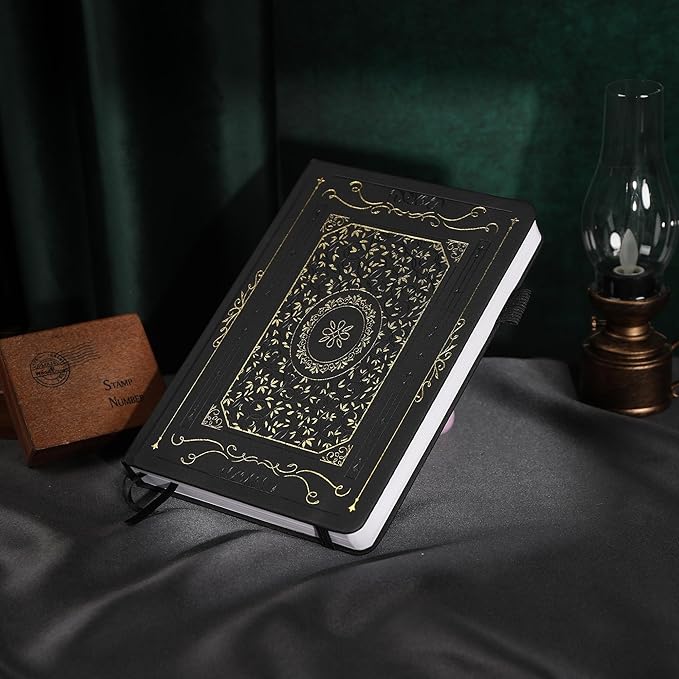 TIEFOSSI Dotted Notebook, 160gsm Thick Paper, Hardcover Dot Grid Journals for Women Men, 192 pages, for Travel, School and Office Use