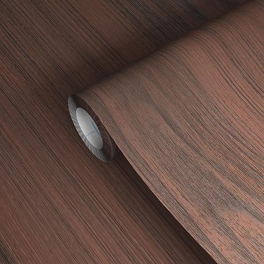 GSCIT Club Red Walnut Wallpaper, 24 inch X 15ft Self Adhesive Wood Grain Repair Tape Patch for Tables, Chairs, Baseboards, Doors, Windows, Floors, Handicraft DIY.
