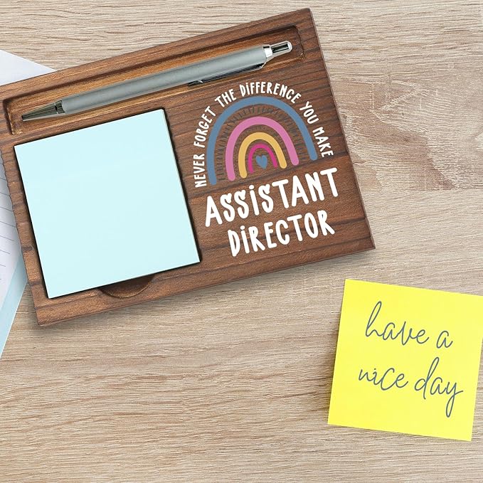 Assistant Director Gifts Sticky Note Holder, Thank You Gift for School Assistant Director, Program Coordinator Admin Leader, Education Appreciation Week, Graduation or Holiday Recognition PB025