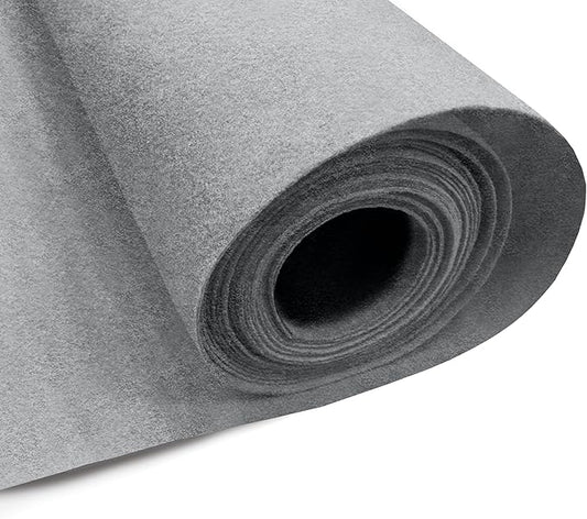 EOVEA | Acrylic Felt Fabric by The Yard - Non-Stiff, Soft Material - 72" Wide - 1.6mm Thick Felt Sheets for DIY Crafts, Sewing, Upholstery, Cushion, Padding(Platinum Grey, 5 Yard)