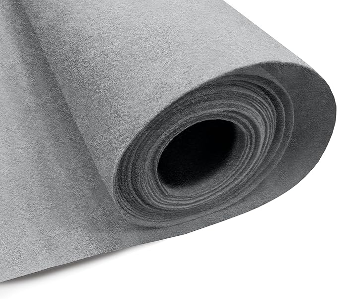 Eovea - Acrylic Felt Fabric by The Yard-72" Inch Wide -1.6mm Thick Felt Fabric | Non-Stiff Soft Craft Felt Supplies for DIY Arts & Craft, Sewing, Patchwork, Cushion & Padding(Platinum Grey, 10 Yards)