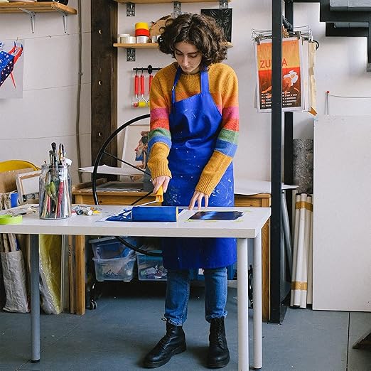 COSIMIXO Blue Original Multi-Surface Painter's Tape,0.94 inches x 60 Yards 6 Rolls Residue Free Wall Painting Blue Masking Tape with Sharp Lines