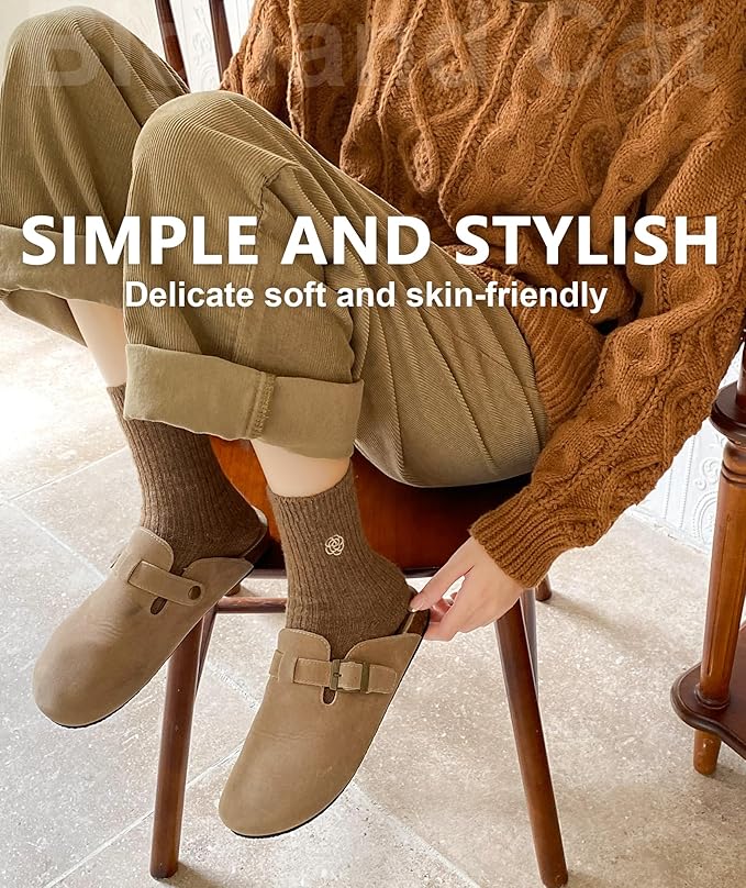 IIG Cute Warm Wool Socks for Women Super Cozy Thick Crew Winter Socks Gifts, 5 Pairs