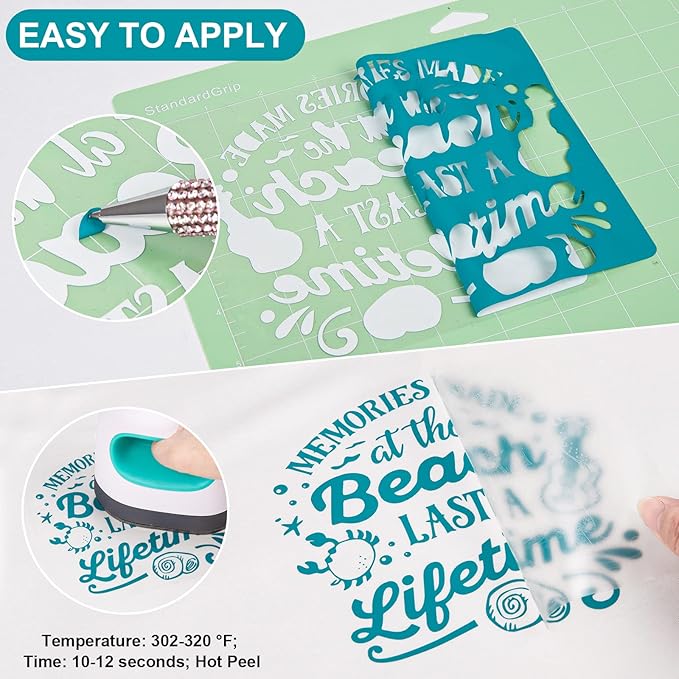 VINYL FROG Teal Heat Transfer Vinyl Roll 12" x12ft Aqua HTV Iron On Vinyl for T-Shirts Garments Bags and Other Fabrics