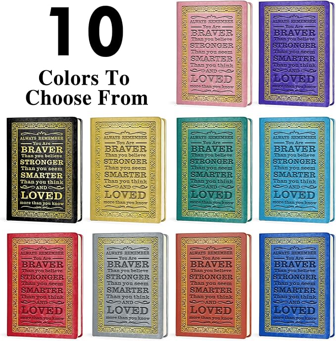 Pink A5 Lined Leather Journal Notebook,Inspirational Leather Journal Notebook for Men Women,200 Pages 100 Gsm Thick Ruled Paper Daily Diary for School,Travel,Business,Work (Pink)