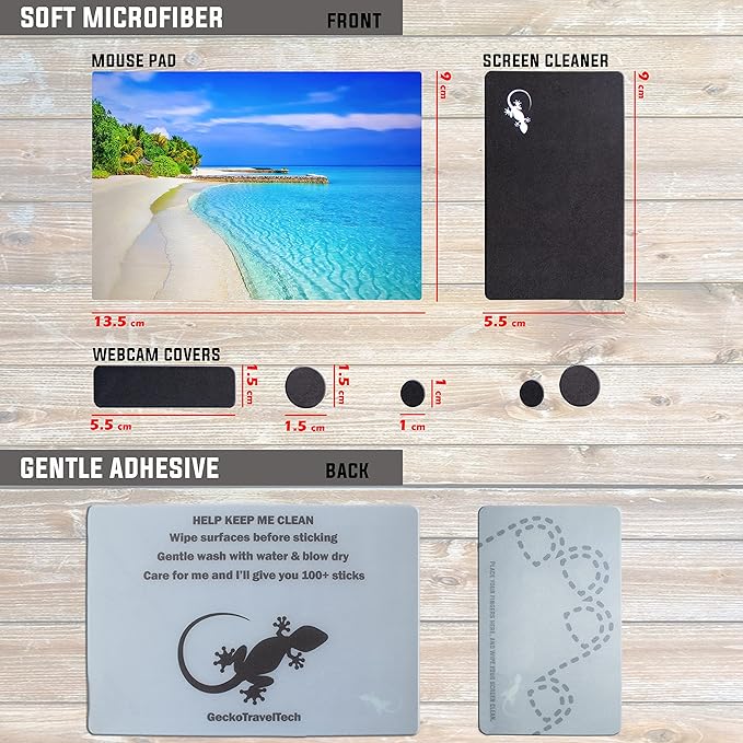 Adhesive Mouse Pad - Peel and Sticks to Any Surface - Travel Mouse Pad, Sticky for Any Surface - Excellent Tracking - Beach Soft Sand