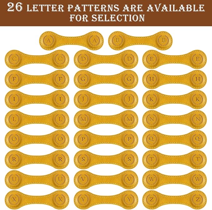 Handmade Personalized Leather Magnetic Bookmark - Custom Initial Letter Design with 26 Alphabet Choices - Durable Bookmark for Readers, Book Lovers, Women & Kids