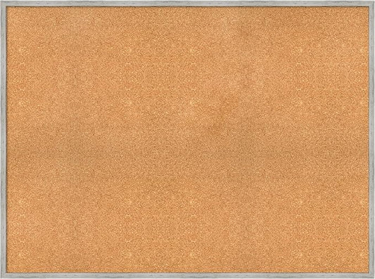 Amanti Art Natural Cork Board for Wall, 35x47 Vision Board with White Frame, Oversize Corkboard Office Decor for Home Organization, Cottage Corkboard Pinboard to Display Items for Home Organization