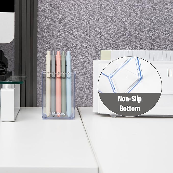 Mind Reader Pen Cup, Accessory Holder, Desktop Organization, Office, Acrylic, Clear