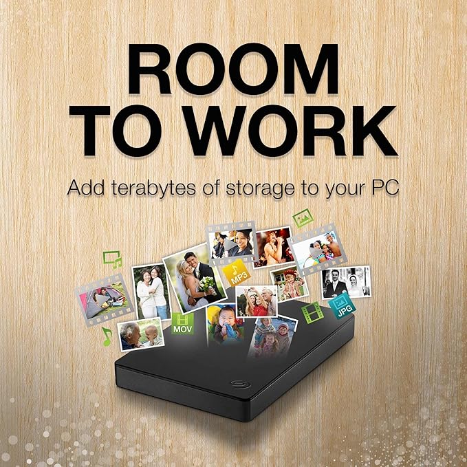 Seagate Portable 5TB External Hard Drive HDD – USB 3.0 for PC, Mac, PS4, & Xbox - 1-Year Rescue Service (STGX5000400), Black