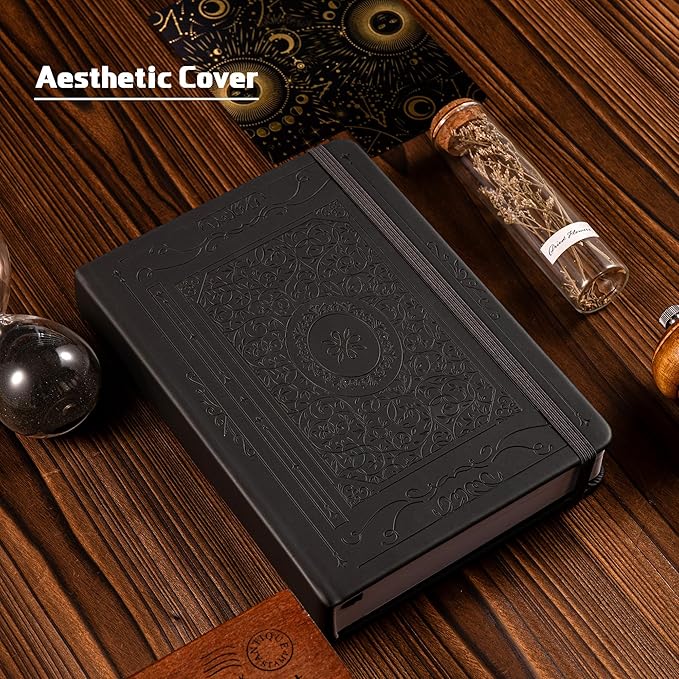 TIEFOSSI Bullet Dotted Journal Notebook, 160gsm 256 Numbered Thick Paper, A5 Hardcover Dotted Grid Diary for Women Men Work Writing, Bullet Dot Journaling, Drawing, 5.8 x 8.3 in