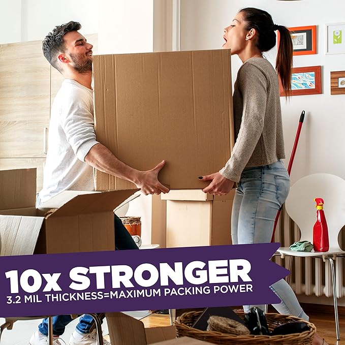 Tape King Heavy Duty Clear Packing Tape, 60 Yards/Roll, 12 Rolls - for Packing, Shipping and Moving