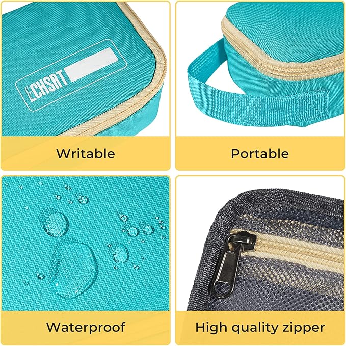 ECHSRT Large Pencil Case, Aesthetic Pen Pouch with Big Capacity, Minimalist Portable Stationery Bag with Handle for Office Organizer Aesthetic Pencil Cases