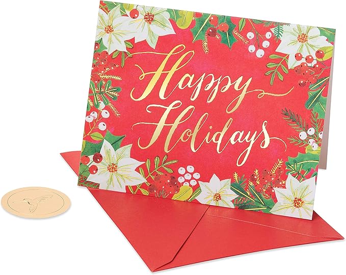 Papyrus Holiday Cards Boxed with Envelopes, Warmest Wishes of the Season, Happy Holidays (20-Count)