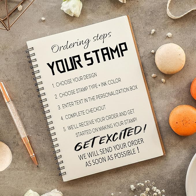 Custom Self-Inking Stamps | Personalized Book Stamp Gift for Book Lovers | 5 Ink Colors (Style05)